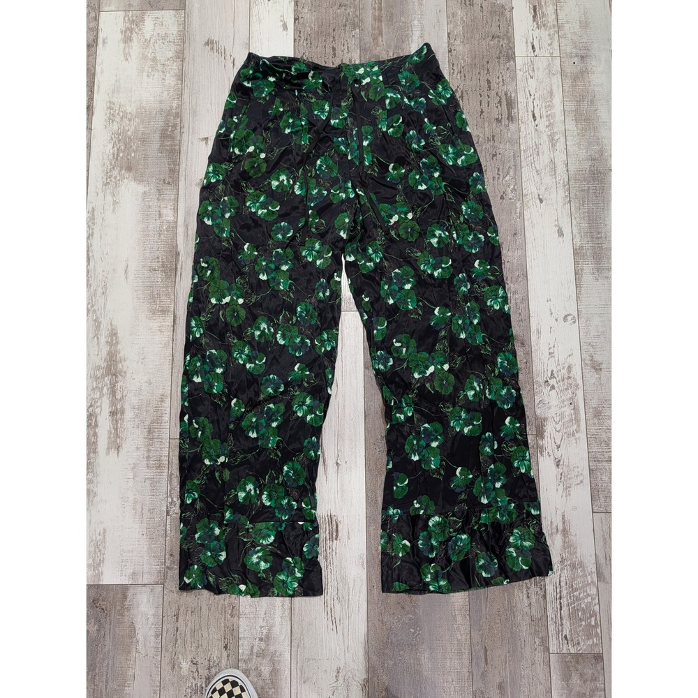 Elevenses Anthropologie wide leg pants‎ viscose floral size 12 - Picture 2 of 6